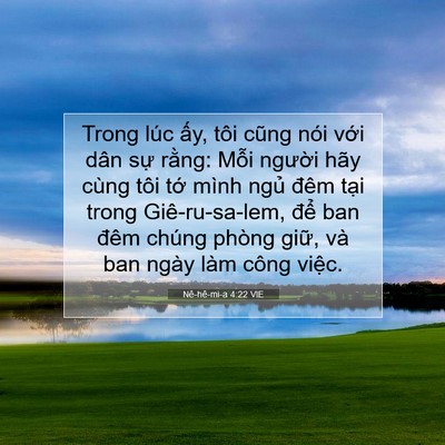 Picture 07 - Nê-hê-mi-a 4:22 VIE - Trong lúc ấy, tôi cũng nói với dân sự - Bible Verse Picture