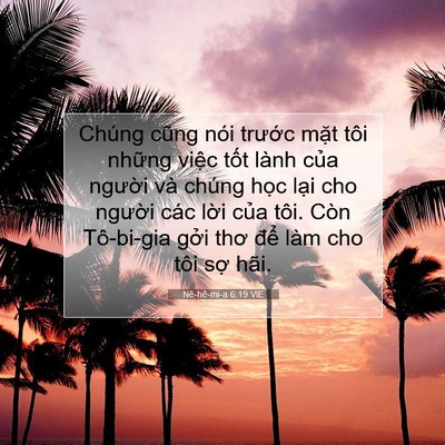 Picture 07 - Nê-hê-mi-a 6:19 VIE - Chúng cũng nói trước mặt tôi những - Bible Verse Picture