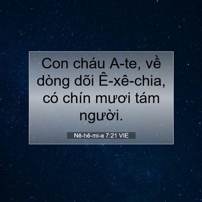 Picture 07 - Nê-hê-mi-a 7:21 VIE - Con cháu A-te, về dòng dõi Ê-xê-chia, có - Bible Verse Picture