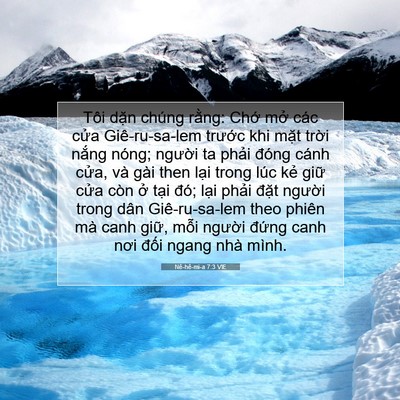 Picture 07 - Nê-hê-mi-a 7:3 VIE - Tôi dặn chúng rằng: Chớ mở các cửa - Bible Verse Picture