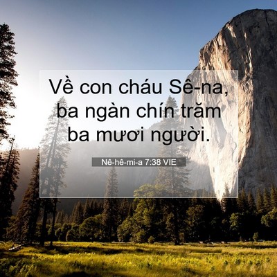 Picture 07 - Nê-hê-mi-a 7:38 VIE - Về con cháu Sê-na, ba ngàn chín trăm ba - Bible Verse Picture