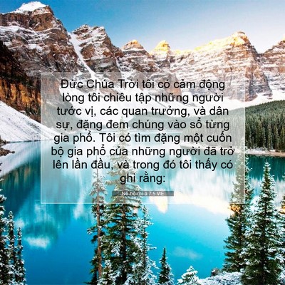 Picture 07 - Nê-hê-mi-a 7:5 VIE - Đức Chúa Trời tôi có cảm động lòng - Bible Verse Picture