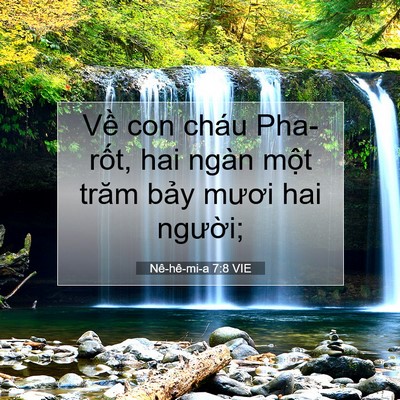 Picture 07 - Nê-hê-mi-a 7:8 VIE - Về con cháu Pha-rốt, hai ngàn một trăm - Bible Verse Picture