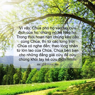 Picture 07 - Nê-hê-mi-a 9:27 VIE - Vì vậy, Chúa phó họ vào tay cừu địch - Bible Verse Picture