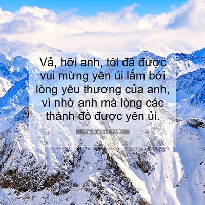 Picture 07 - Phi-lê-môn 1:7 VIE - Vả, hỡi anh, tôi đã được vui mừng - Bible Verse Picture