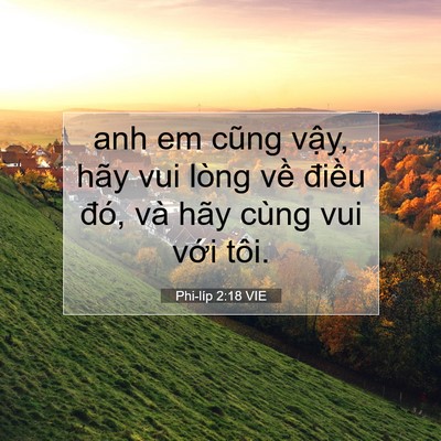 Picture 07 - Phi-líp 2:18 VIE - anh em cũng vậy, hãy vui lòng về điều - Bible Verse Picture