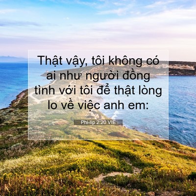 Picture 07 - Phi-líp 2:20 VIE - Thật vậy, tôi không có ai như người - Bible Verse Picture