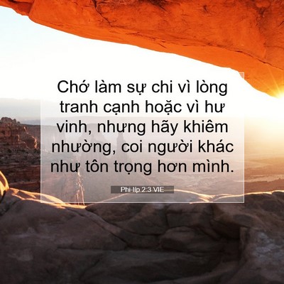 Picture 07 - Phi-líp 2:3 VIE - Chớ làm sự chi vì lòng tranh cạnh hoặc - Bible Verse Picture