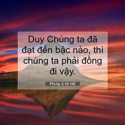 Picture 07 - Phi-líp 3:16 VIE - Duy Chúng ta đã đạt đến bậc nào, thì - Bible Verse Picture