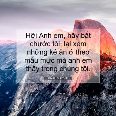 Picture 07 - Phi-líp 3:17 VIE - Hỡi Anh em, hãy bắt chước tôi, lại xem - Bible Verse Picture