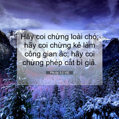 Picture 07 - Phi-líp 3:2 VIE - Hãy coi chừng loài chó; hãy coi chừng - Bible Verse Picture
