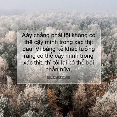 Picture 07 - Phi-líp 3:4 VIE - Aáy chẳng phải tôi không có thể cậy - Bible Verse Picture