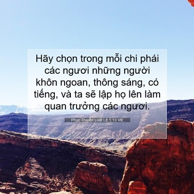 Picture 07 - Phục Truyền Luật Lệ 1:13 VIE - Hãy chọn trong mỗi chi phái các ngươi - Bible Verse Picture