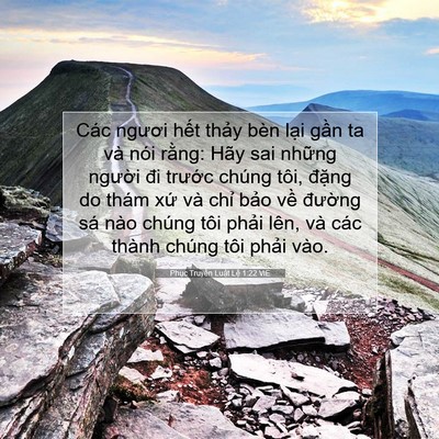 Picture 07 - Phục Truyền Luật Lệ 1:22 VIE - Các ngươi hết thảy bèn lại gần ta và - Bible Verse Picture
