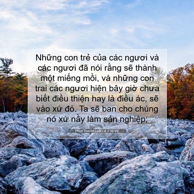 Picture 07 - Phục Truyền Luật Lệ 1:39 VIE - Những con trẻ của các ngươi và các - Bible Verse Picture