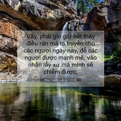 Picture 07 - Phục Truyền Luật Lệ 11:8 VIE - Vậy, phải gìn giữ hết thảy điều - Bible Verse Picture