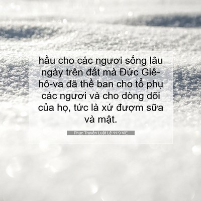 Picture 07 - Phục Truyền Luật Lệ 11:9 VIE - hầu cho các ngươi sống lâu ngày trên - Bible Verse Picture