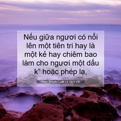 Picture 07 - Phục Truyền Luật Lệ 13:1 VIE - Nếu giữa ngươi có nổi lên một tiên - Bible Verse Picture