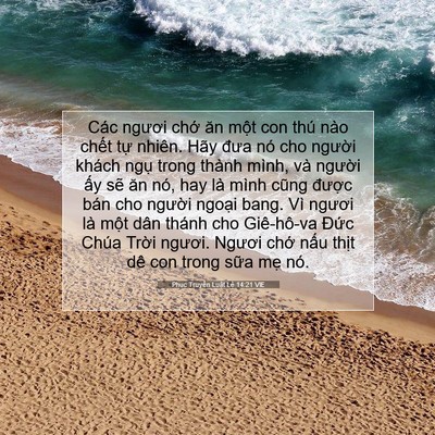 Picture 07 - Phục Truyền Luật Lệ 14:21 VIE - Các ngươi chớ ăn một con thú nào chết - Bible Verse Picture
