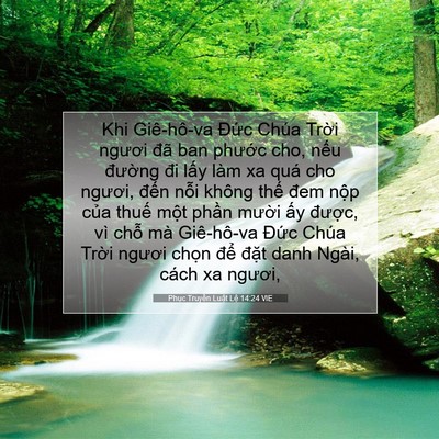 Picture 07 - Phục Truyền Luật Lệ 14:24 VIE - Khi Giê-hô-va Đức Chúa Trời ngươi đã - Bible Verse Picture