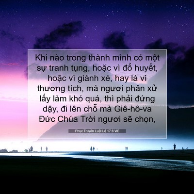 Picture 07 - Phục Truyền Luật Lệ 17:8 VIE - Khi nào trong thành mình có một sự tranh - Bible Verse Picture