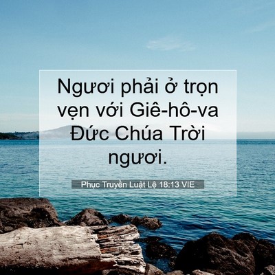Picture 07 - Phục Truyền Luật Lệ 18:13 VIE - Ngươi phải ở trọn vẹn với Giê-hô-va - Bible Verse Picture