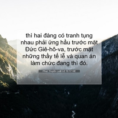 Picture 07 - Phục Truyền Luật Lệ 19:17 VIE - thì hai đàng có tranh tụng nhau phải - Bible Verse Picture