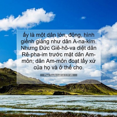 Picture 07 - Phục Truyền Luật Lệ 2:21 VIE - ấy là một dân lớn, đông, hình giềnh - Bible Verse Picture