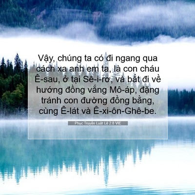 Picture 07 - Phục Truyền Luật Lệ 2:8 VIE - Vậy, chúng ta có đi ngang qua cách xa anh - Bible Verse Picture
