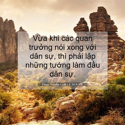Picture 07 - Phục Truyền Luật Lệ 20:9 VIE - Vừa khi các quan trưởng nói xong với - Bible Verse Picture
