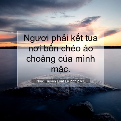 Picture 07 - Phục Truyền Luật Lệ 22:12 VIE - Ngươi phải kết tua nơi bốn chéo áo - Bible Verse Picture
