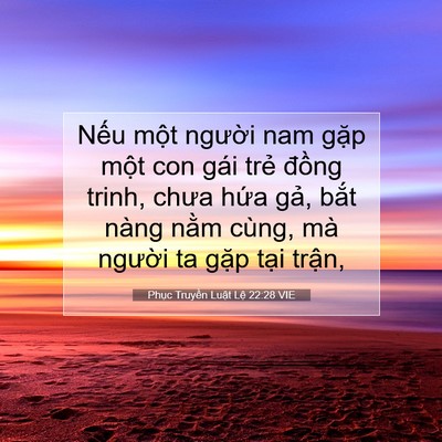 Picture 07 - Phục Truyền Luật Lệ 22:28 VIE - Nếu một người nam gặp một con gái - Bible Verse Picture