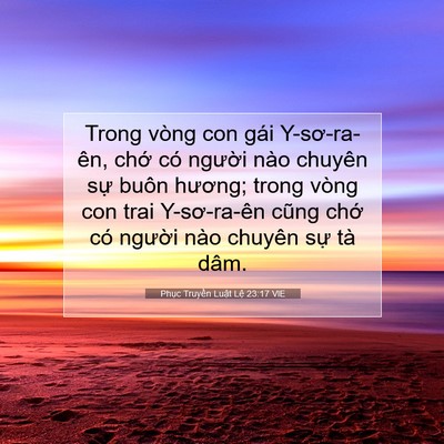 Picture 07 - Phục Truyền Luật Lệ 23:17 VIE - Trong vòng con gái Y-sơ-ra-ên, chớ có - Bible Verse Picture