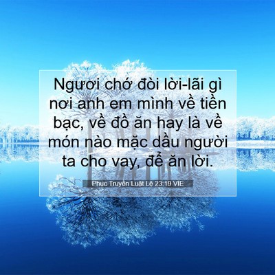 Picture 07 - Phục Truyền Luật Lệ 23:19 VIE - Ngươi chớ đòi lời-lãi gì nơi anh em - Bible Verse Picture