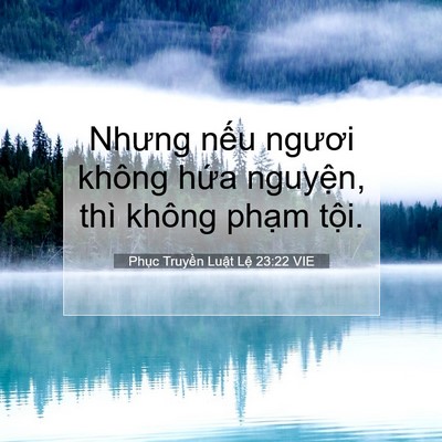 Picture 07 - Phục Truyền Luật Lệ 23:22 VIE - Nhưng nếu ngươi không hứa nguyện, thì - Bible Verse Picture
