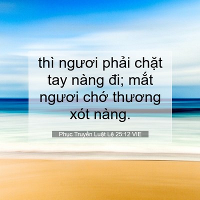 Picture 07 - Phục Truyền Luật Lệ 25:12 VIE - thì ngươi phải chặt tay nàng đi; mắt - Bible Verse Picture