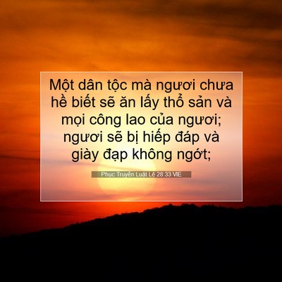 Picture 07 - Phục Truyền Luật Lệ 28:33 VIE - Một dân tộc mà ngươi chưa hề biết - Bible Verse Picture