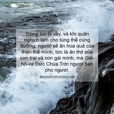 Picture 07 - Phục Truyền Luật Lệ 28:53 VIE - Trong lúc bị vây, và khi quân nghịch làm - Bible Verse Picture
