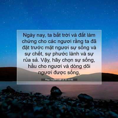 Picture 07 - Phục Truyền Luật Lệ 30:19 VIE - Ngày nay, ta bắt trời và đất làm - Bible Verse Picture