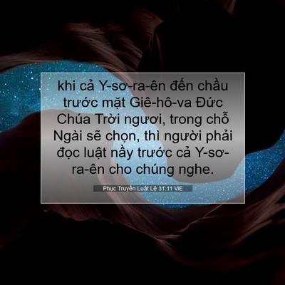 Picture 07 - Phục Truyền Luật Lệ 31:11 VIE - khi cả Y-sơ-ra-ên đến chầu trước - Bible Verse Picture