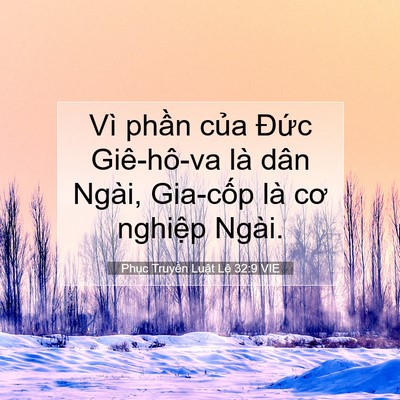 Picture 07 - Phục Truyền Luật Lệ 32:9 VIE - Vì phần của Đức Giê-hô-va là dân - Bible Verse Picture