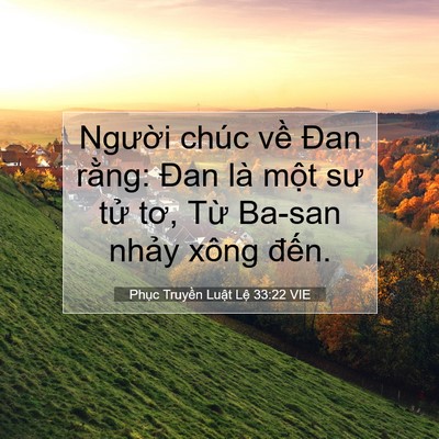 Picture 07 - Phục Truyền Luật Lệ 33:22 VIE - Người chúc về Đan rằng: Đan là một - Bible Verse Picture