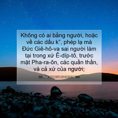 Picture 07 - Phục Truyền Luật Lệ 34:11 VIE - Không có ai bằng người, hoặc về các - Bible Verse Picture