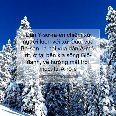 Picture 07 - Phục Truyền Luật Lệ 4:47 VIE - Dân Y-sơ-ra-ên chiếm xứ người luôn - Bible Verse Picture