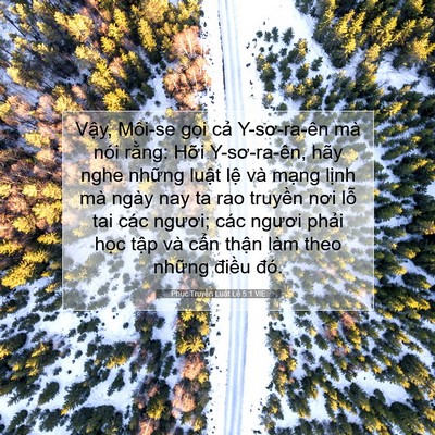 Picture 07 - Phục Truyền Luật Lệ 5:1 VIE - Vậy, Môi-se gọi cả Y-sơ-ra-ên mà nói - Bible Verse Picture