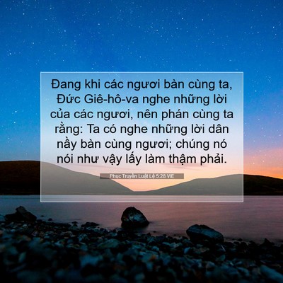 Picture 07 - Phục Truyền Luật Lệ 5:28 VIE - Đang khi các ngươi bàn cùng ta, Đức - Bible Verse Picture
