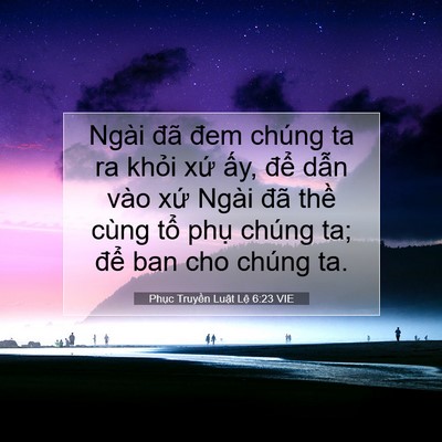 Picture 07 - Phục Truyền Luật Lệ 6:23 VIE - Ngài đã đem chúng ta ra khỏi xứ ấy, - Bible Verse Picture
