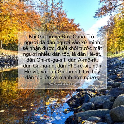 Picture 07 - Phục Truyền Luật Lệ 7:1 VIE - Khi Giê-hô-va Đức Chúa Trời ngươi đã - Bible Verse Picture