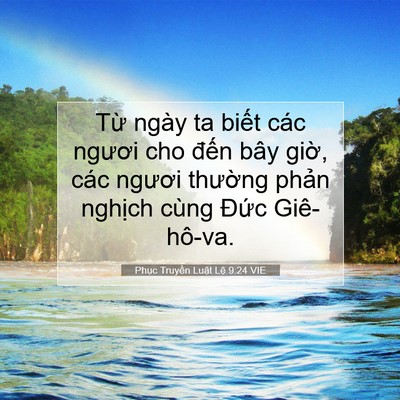 Picture 07 - Phục Truyền Luật Lệ 9:24 VIE - Từ ngày ta biết các ngươi cho đến bây - Bible Verse Picture