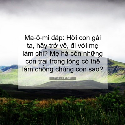 Picture 07 - Ru-tơ 1:11 VIE - Ma-ô-mi đáp: Hỡi con gái ta, hãy trở - Bible Verse Picture